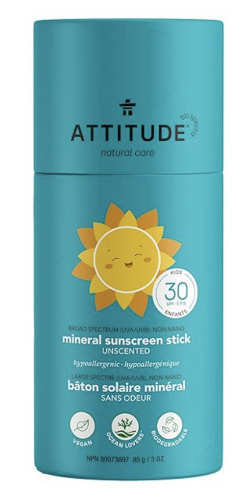 ATTITUDE Sunscreen Stick, Broad Spectrum UVA/UVB