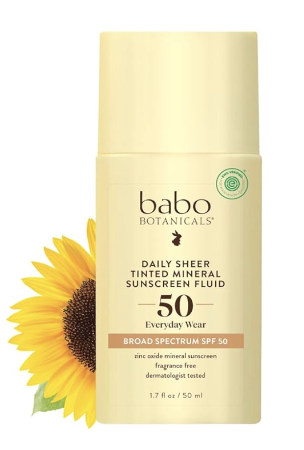 Babo Botanicals Daily Sheer Tinted Mineral Sunscreen Fluid SPF50
